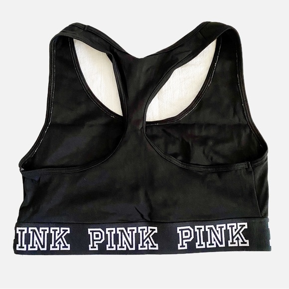 PINK - Black Comfy Racerback Pullover Sports Bra, Size Small - Picture 2 of 8